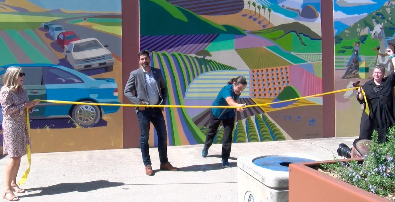 Mustang News Mural