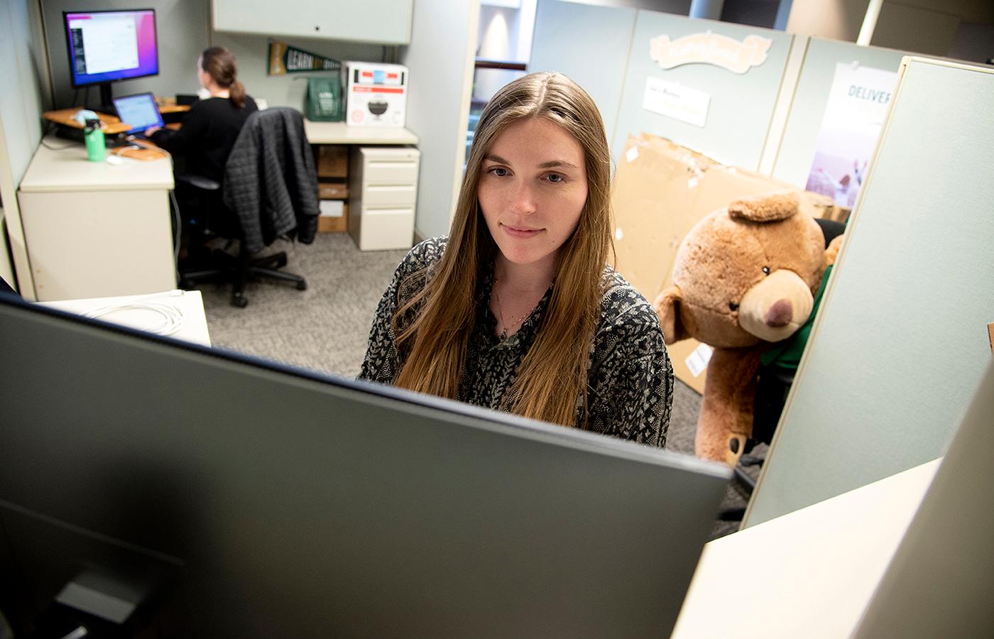Cal Poly Partners employee working in the office